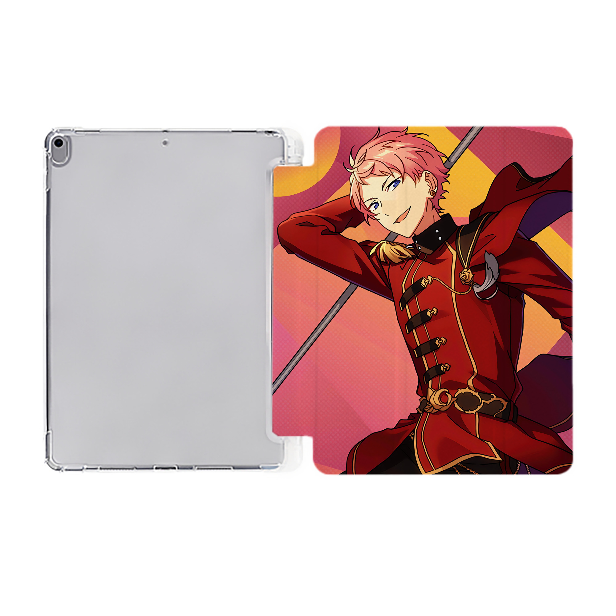 （画像用） あんさんぶるスターズ! Ensemble Stars IPad ケース ペン収納付き 三つ折りスタンド PUレザー×シリコン 対応機種9.5/10.5/10.9インチ